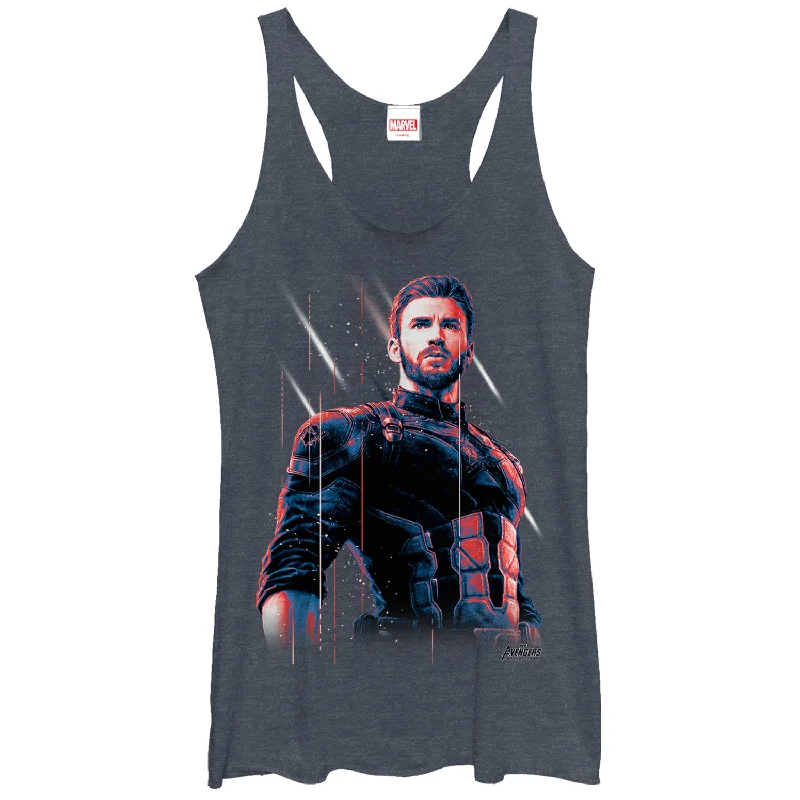 Women's Marvel Avengers: Infinity War Captain Streak Racerback Tank Top solid color tank