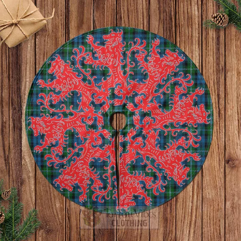 Lyon Tartan Christmas Tree Skirt Lion Rampant Style summer skirt style