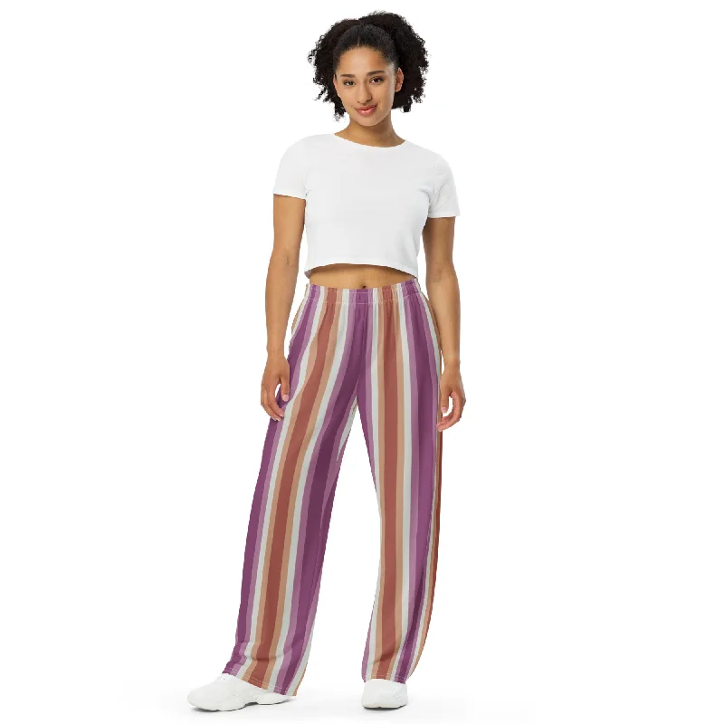 Retro Lesbian Wide-Leg Pants Slim-Fit Leggings