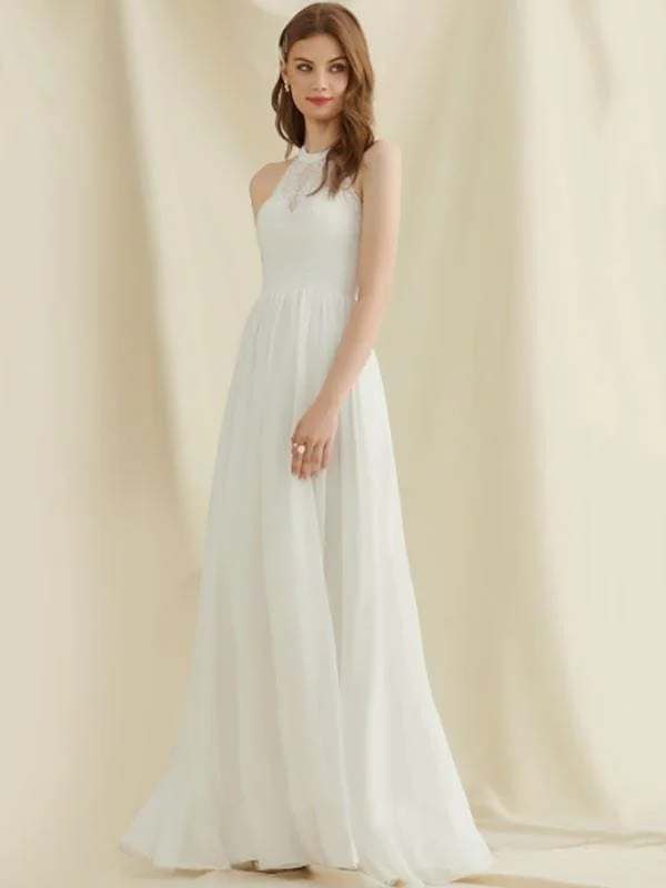 Evening Dress A Line Jewel Neck Chiffon Floor Length Applique Formal Dinner Dresses Party Dress Tunics Canvas sturdy
