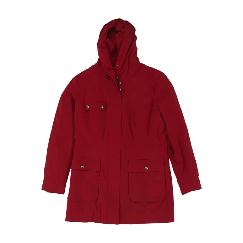 Vintage Red Solid Jacket Notch Collar Jacket Peter Pan Collar Jacket Cowl Neck Jacket