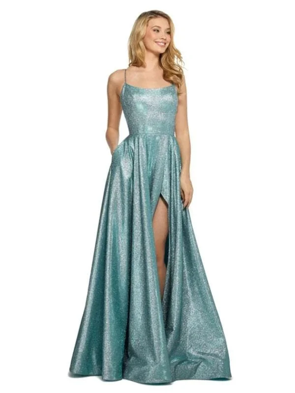 Customize Evening Dress A-Line Polyester Sweep Criss-Cross Formal Party Dresses Backless Polyester Pageant Dress Tunics Party sparkling