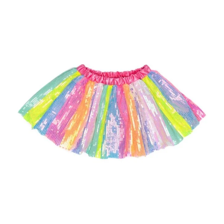 Stripy Sequins Skirt midi skirt versatile
