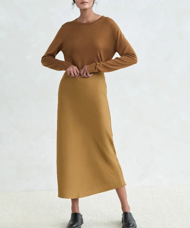 Satin Slip Skirt high slit skirt