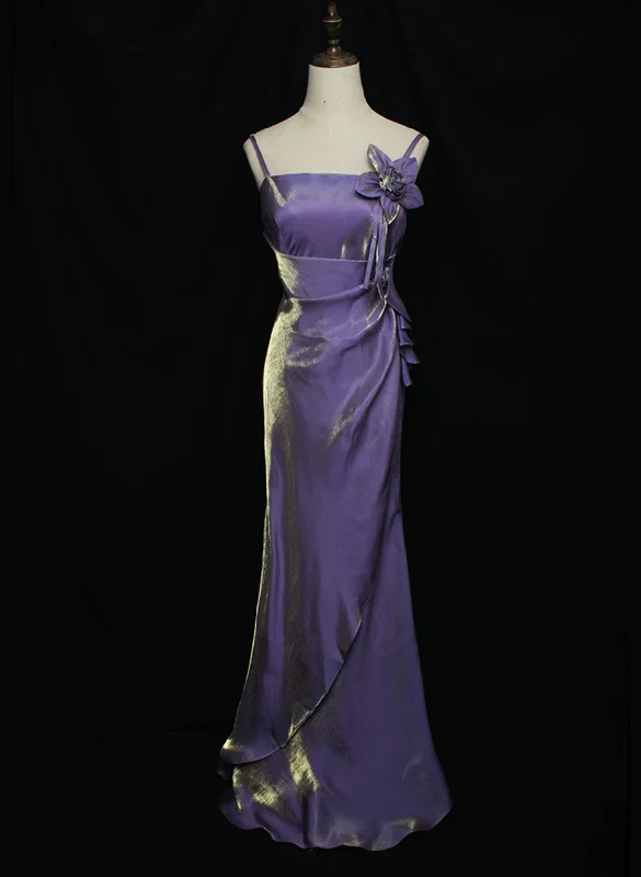 Lovely Straps Simple Long Party Dresses, Vintage Style Floor Length Evening Dresses Tunics Fall fleece