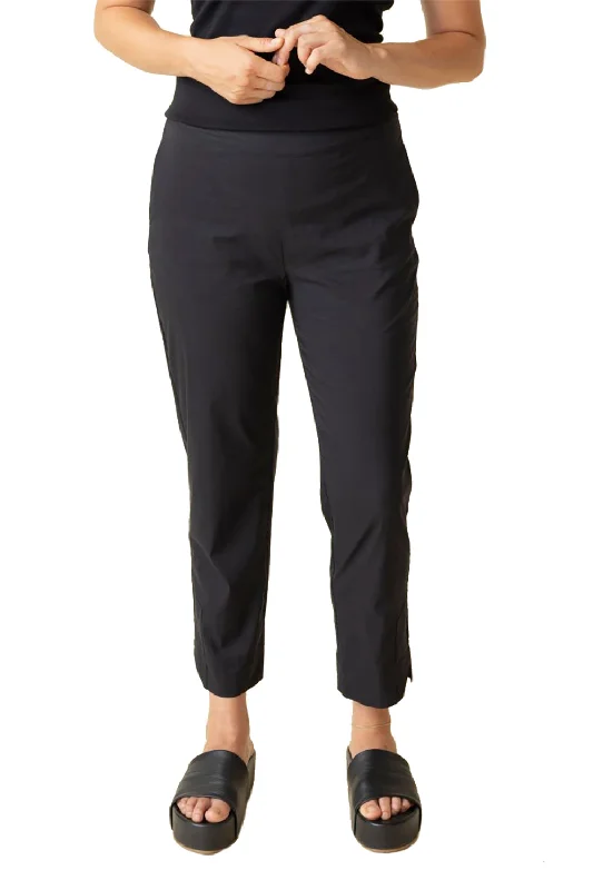 Women's Habitat Cool Tech Easy Crop Pant Black Comfy Zip-Up Pants