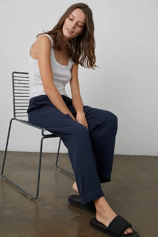 FRANNY COTTON GAUZE PANT Formal Slim Pants