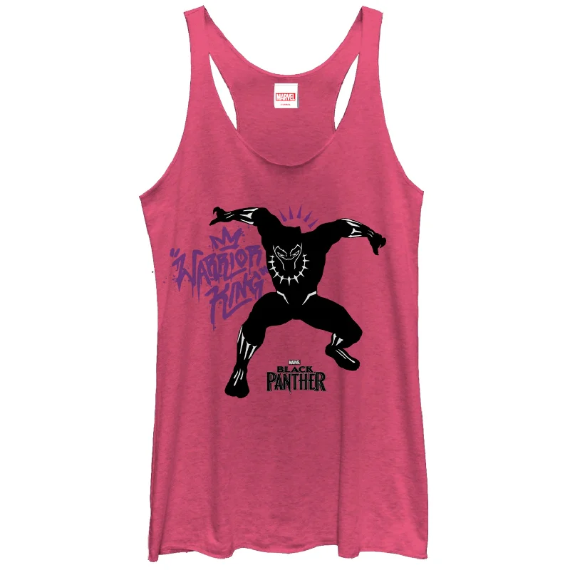 Women's Marvel Black Panther 2018 Warrior King Racerback Tank Top turquoise tank top
