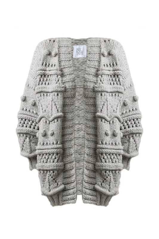 BRIGITTE'S LONGER SISTER OVERSIZED CARDIGAN Handmade Hand-knitted Hand-woven