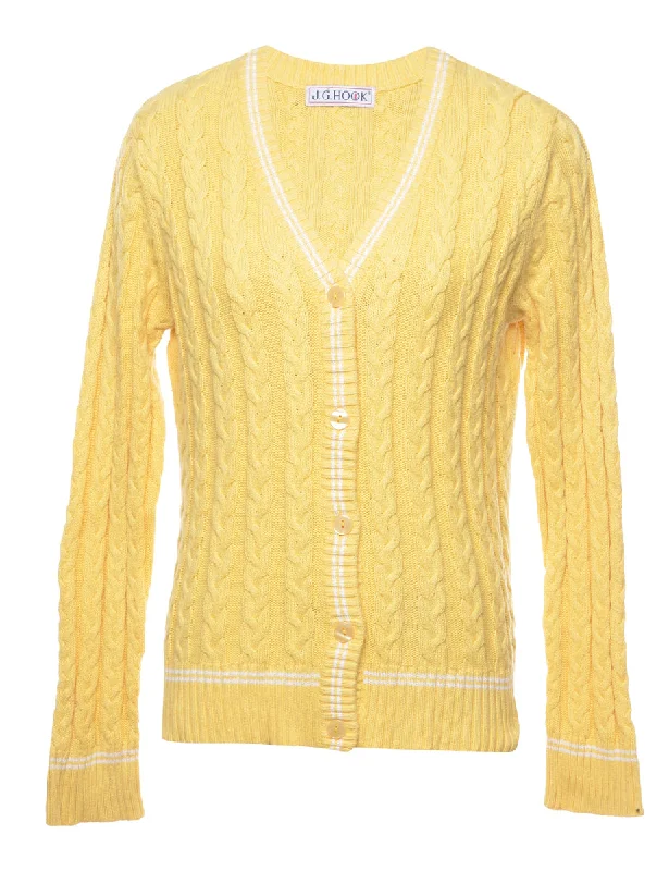 Cable Knit Cardigan - M Button Cardigan Zip Cardigan Pullover Cardigan
