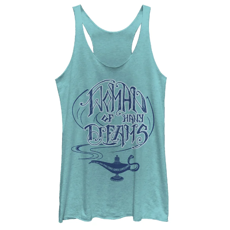 Women's Aladdin Woman of Many Dreams Lamp Racerback Tank Top essential tank top