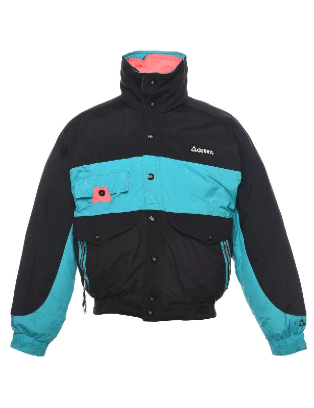 Black Puffer Jacket - M Nylon Fabric Polyester Fabric Spandex Fabric