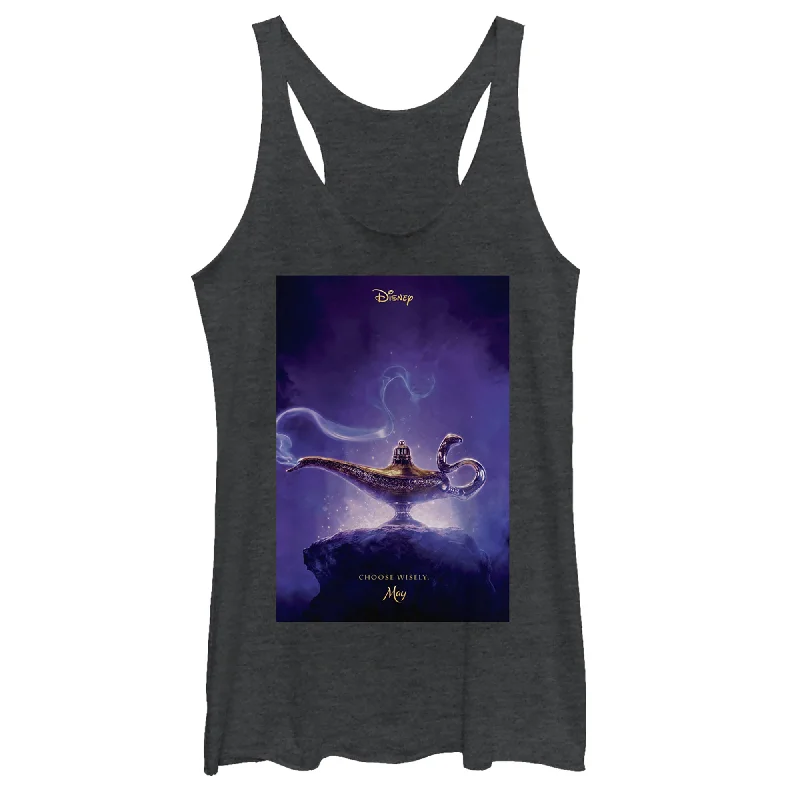 Women's Aladdin Choose Wisely Movie Poster Racerback Tank Top soft pink tank