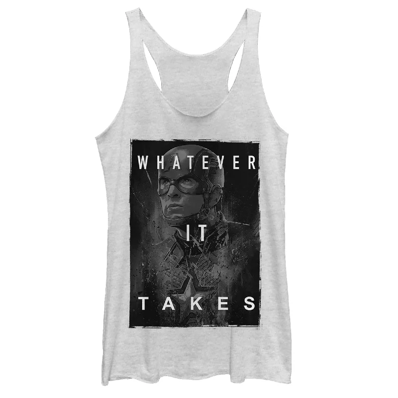 Women's Marvel Avengers: Endgame Whatever It Takes Captain America Racerback Tank Top gold tank top