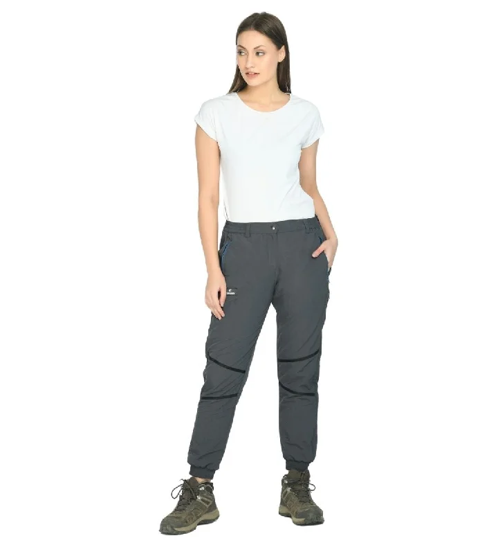 Women Snow Trekking Pants Relaxed High-Waist Trousers