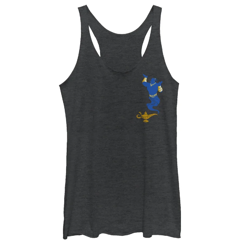 Women's Aladdin Genie Badge Racerback Tank Top lace tank top