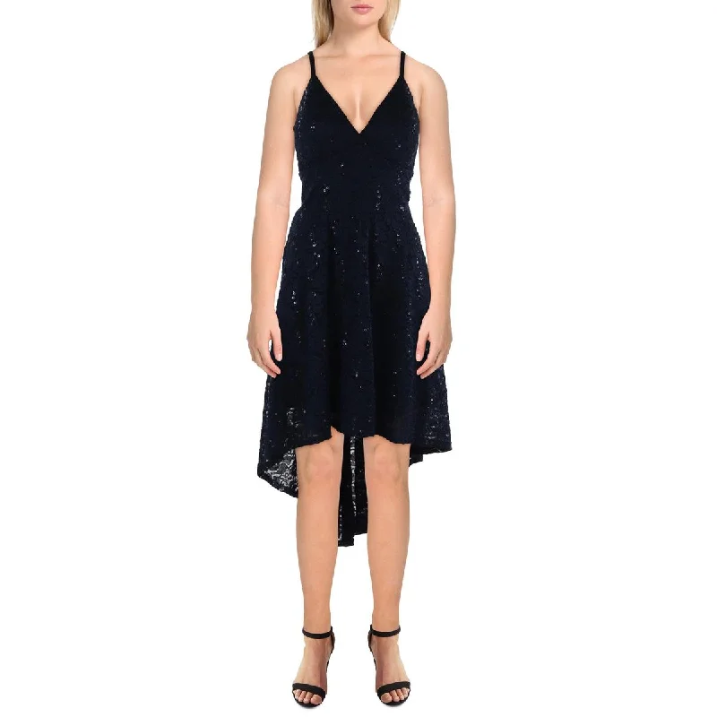 Lily Rose Womens Juniors Lace Hi-Low Cocktail And Party Dress Tunics Occasion special