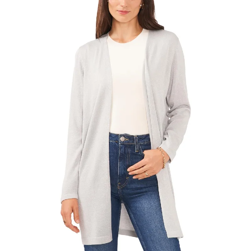 Sam and Jess Womens Shine Open Front Cardigan Sweater Transparent Opaque Sheer