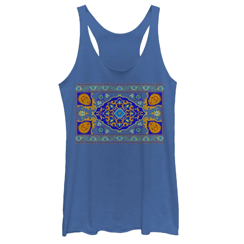 Women's Aladdin Magic Carpet View Racerback Tank Top floral tank top