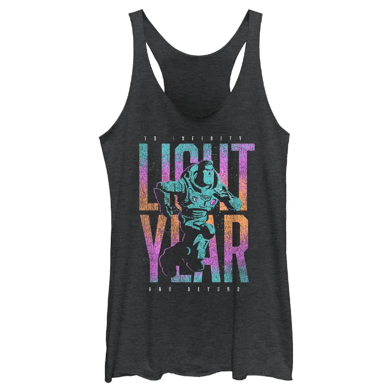 Women's Lightyear Colorful Logo Racerback Tank Top teal tank top