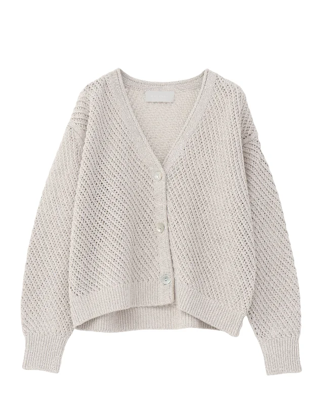 paper mesh knit cardigan Silk Blend Satin Velvet