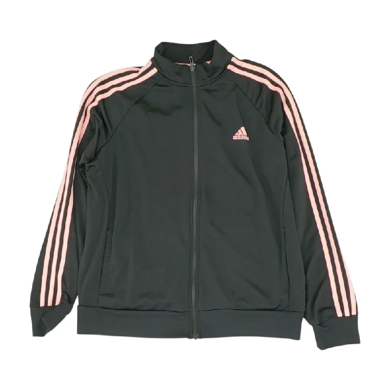 Black Solid Lightweight Jacket Zippered Jacket Buttoned Jacket Snapped Jacket