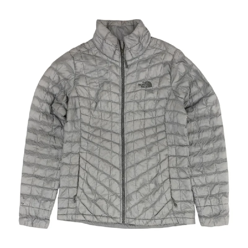 Gray Solid Ski Jacket Mesh Jacket Canvas Jacket Denim Jacket