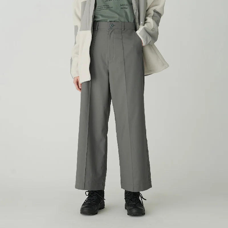 Snow Peak | Hybrid Wool Wide Pants | Grey Casual Drawstring Pants