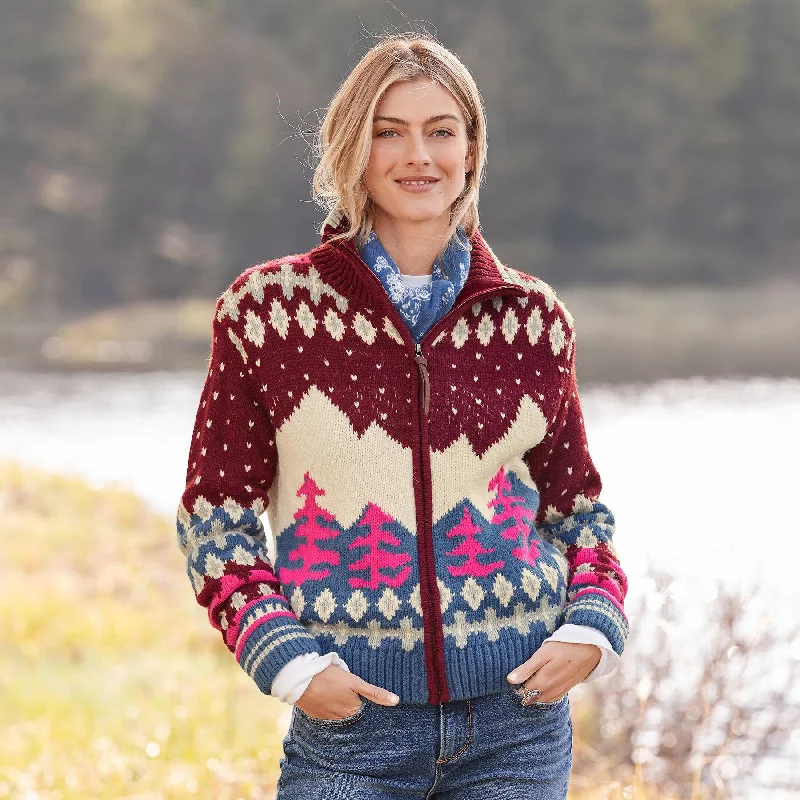 Starlit Slopes Cardigan, Petite Iron Safe Non-Iron Wrinkle Free
