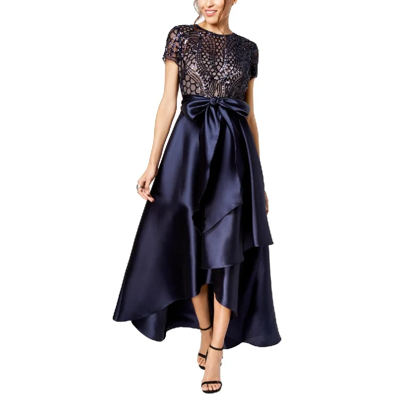 R&M Richards Womens Sequined Hi-Low Party Dress Tunics New arrival