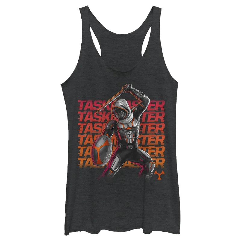 Women's Marvel Black Widow Taskmaster Battle Racerback Tank Top scoop neck tank