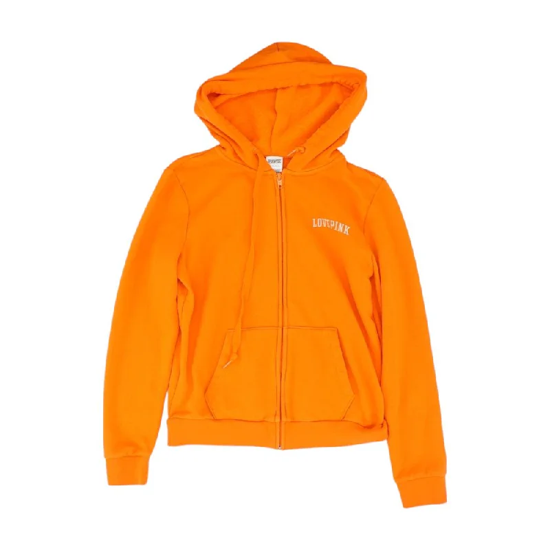 Neon Orange Solid Lightweight Jacket Welt Pockets Slit Pockets Flap Pockets