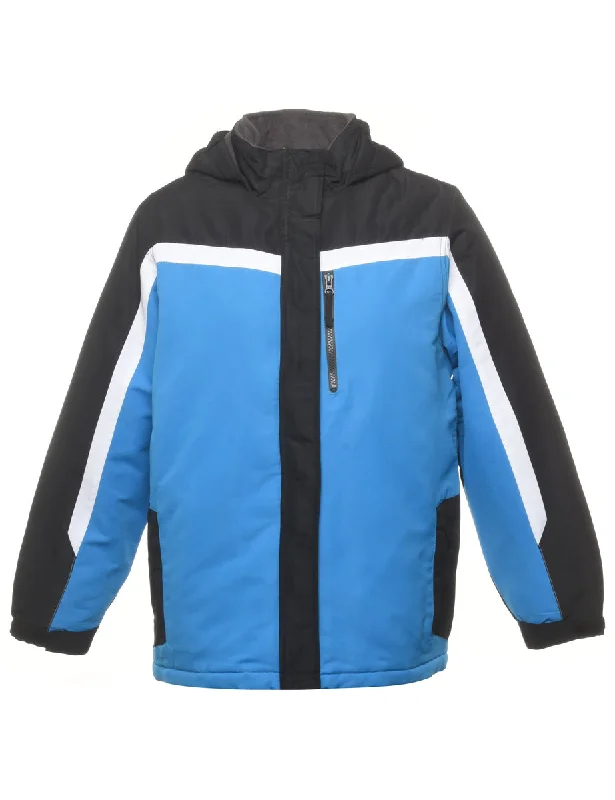 Blue Ski Jacket - L Cardigan Sweater Pullover