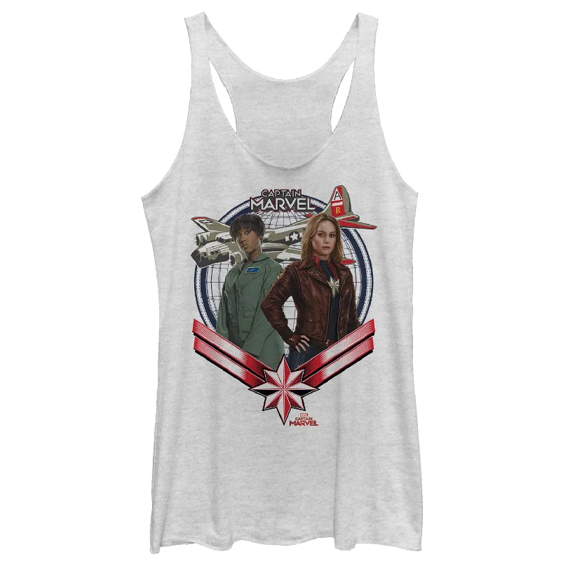 Women's Marvel Captain Marvel Best Friends Racerback Tank Top flowy tank top