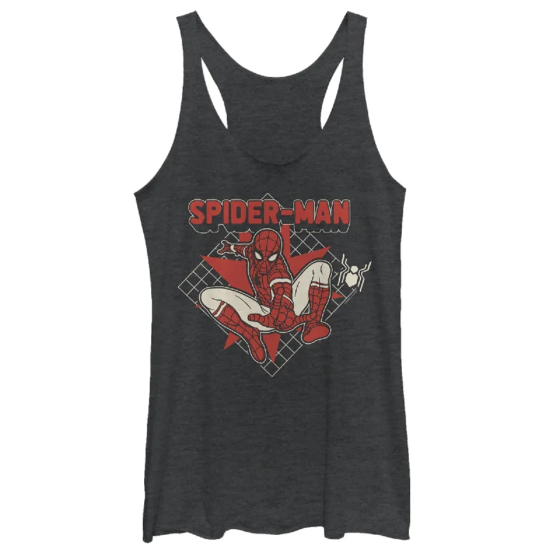 Women's Marvel Spider-Man: Far From Home Cartoon Grid Racerback Tank Top strapless tank top