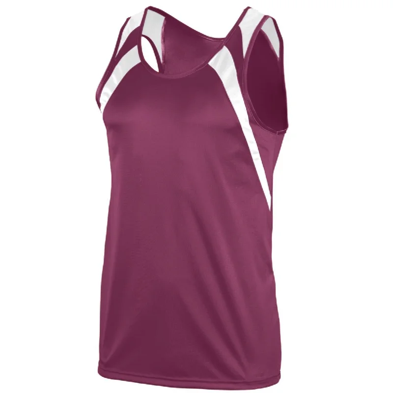 MAROON/WHITE