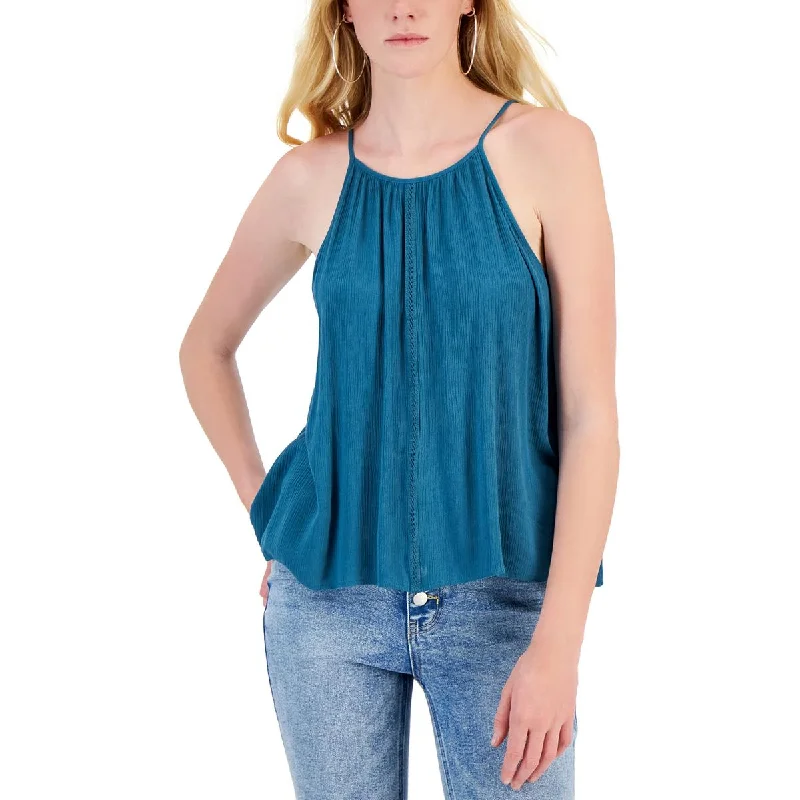 Hippie Love Womens Juniors High Neck Sleeveless Tank Top cute tank top