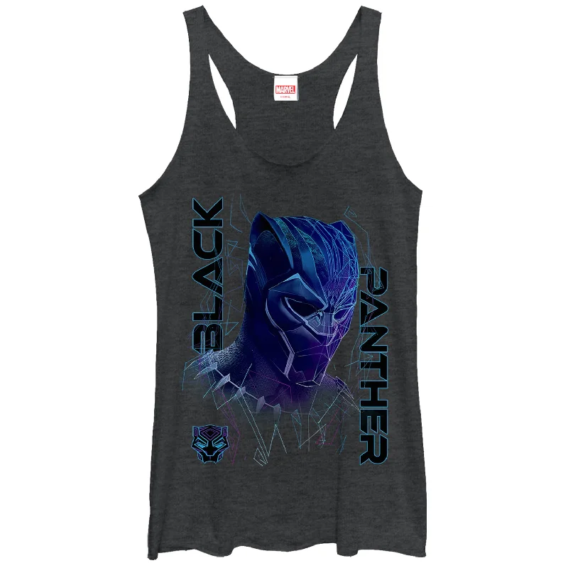 Women's Marvel Black Panther 2018 3D Pattern Racerback Tank Top chic tank top