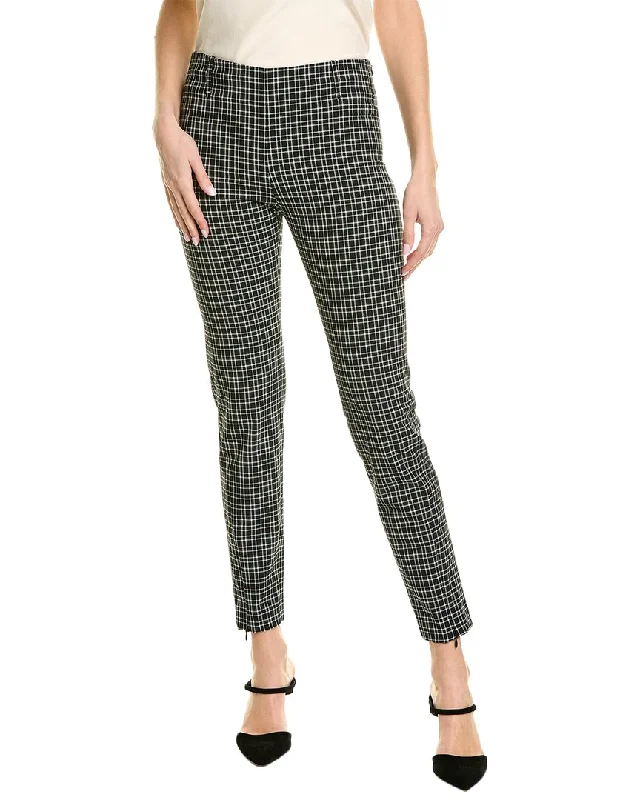 Pink Tartan Check Wool-Blend Blazer Pant Comfy Athletic Pants