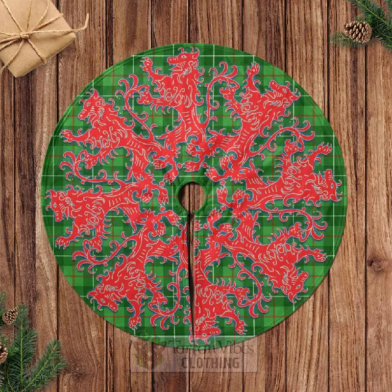 Galloway Tartan Christmas Tree Skirt Lion Rampant Style corduroy skirt textured