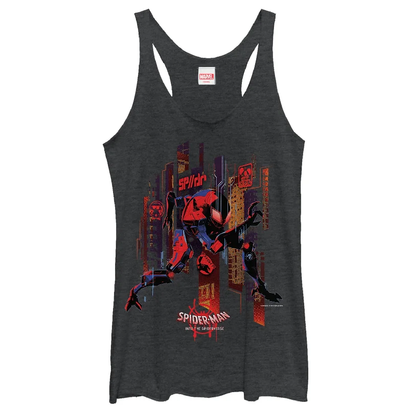 Women's Marvel Spider-Man: Into the Spider-Verse Invisible Racerback Tank Top long tank top