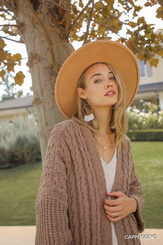Umgee Cable Knit Cardigan Soft Cozy Warm