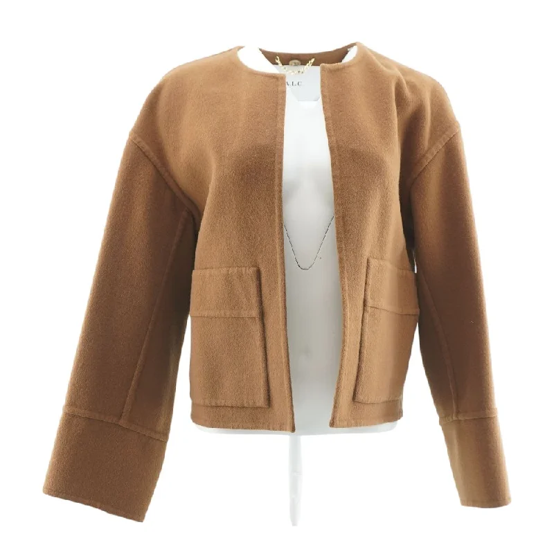 Brown Solid Lightweight Jacket Faux Fur Jacket Real Fur Jacket Shearling Jacket