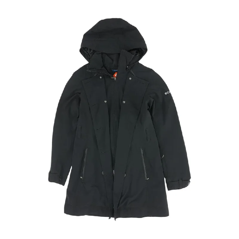 Black Solid Lightweight Jacket Boat Neck Shawl Collar Notched Collar
