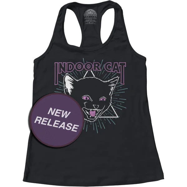 Women's Indoor Cat Racerback Tank Top fashionable tank top