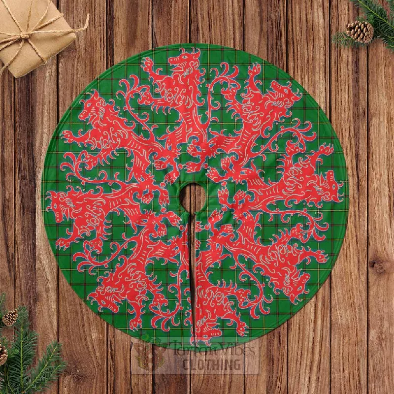 Don Tartan Christmas Tree Skirt Lion Rampant Style satin skirt smooth