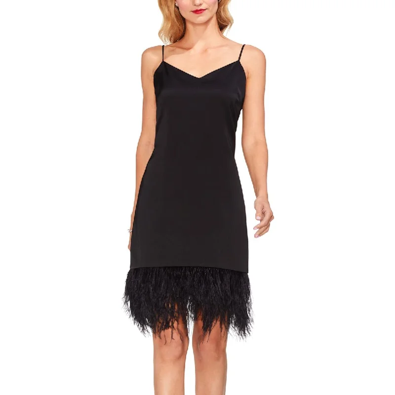 Vince Camuto Womens Solid Satin Party Dress Tunics Cozy soft
