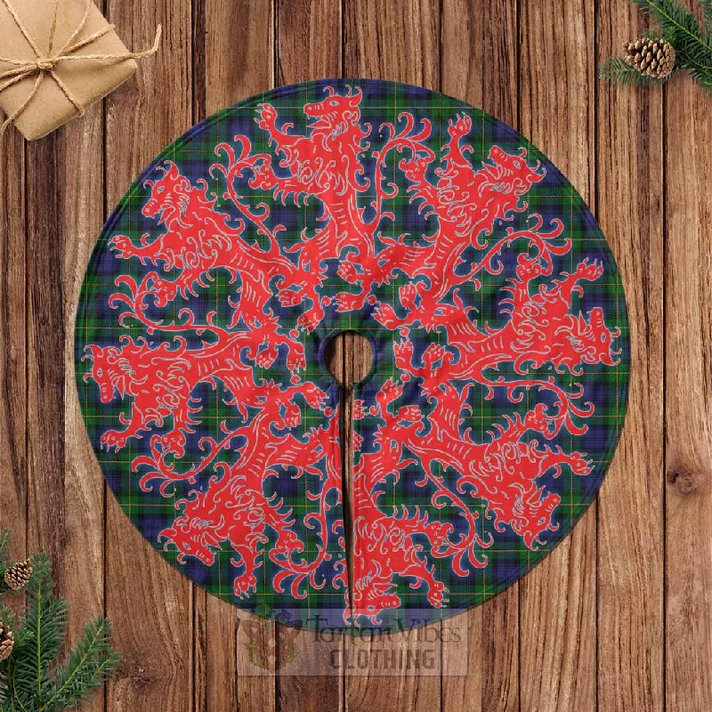 Gordon Tartan Christmas Tree Skirt Lion Rampant Style denim skirt classic