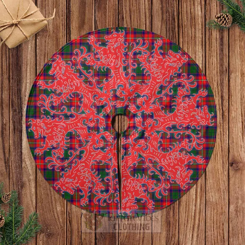 Charteris Tartan Christmas Tree Skirt Lion Rampant Style lace skirt delicate