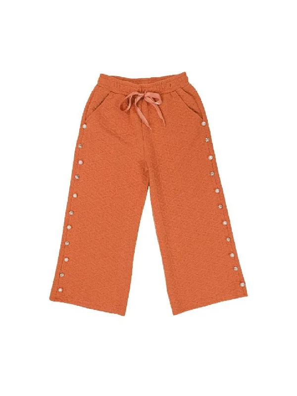 Set Quilted Pants in Mocha Soft Wool Pants
